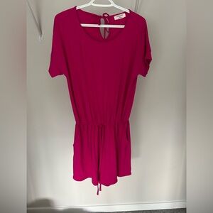 Pink Romper with Tie Back